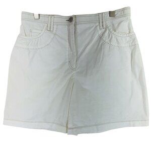 white bermuda shorts high waisted 5 pockets summer shorts Sz11 Marie Claire
